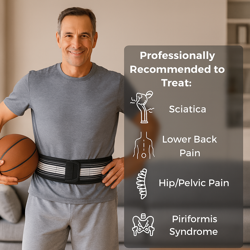 Sciatica Belt 2.0 – Doctor Recommended Back Support with Extra-Strong Velcro